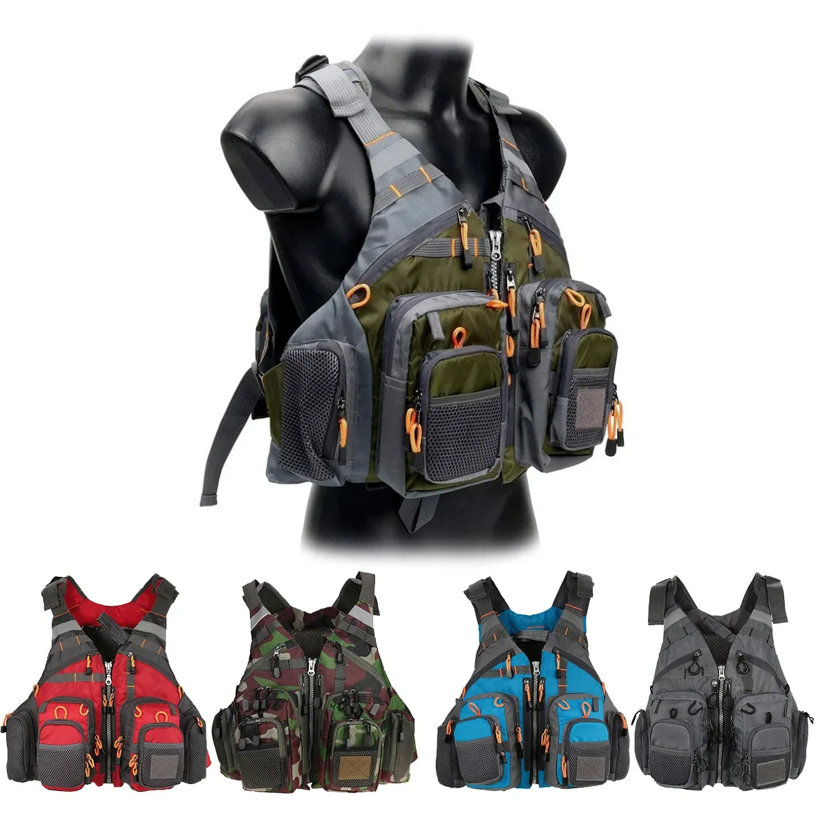 Fishing Kit Compact - Regulowana kamizelka wędkarska oddychająca z wieloma